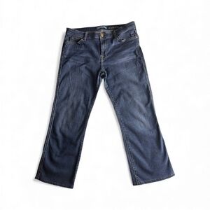 VTG Seven7 FOR ALL MANKING Women rare Blue Jean Bootcut Cropped Retro sexy SZ31